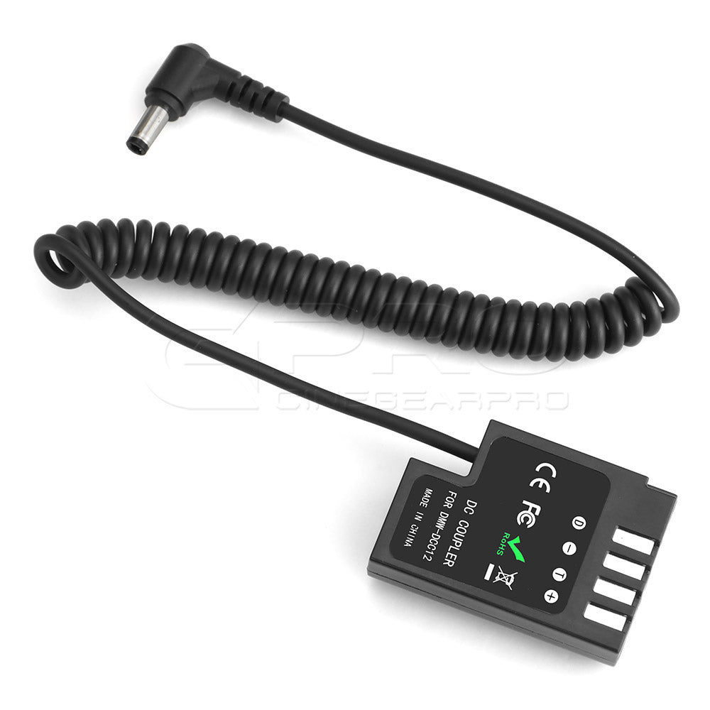 CGPro DMW-DCC12 (DC 5.5x2.5mm) Dummy Battery Input 10-20V Output 8.5-9.15V For Panasonic GH5 GH4 GH3 DC Coupler/Dummy Battery - CINEGEARPRO